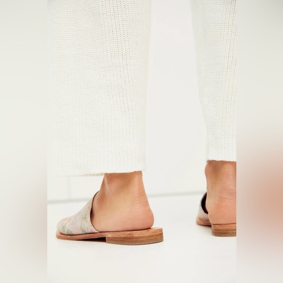 Free People | Vicente Slide Sandals In Natural Floral Size 10 NEW - Picture 4 of 8